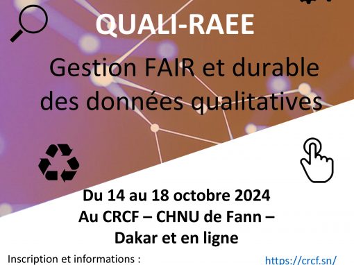 Ecole de Formation à la Recherche QUALI-RAEE « Gestion FAIR et durable des données qualitatives »